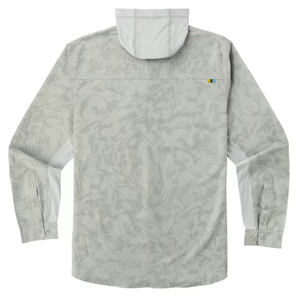 Camisa Marsh Wear MWW3001 Lenwood Tech Hoodie - Smoke Coastal Camo
