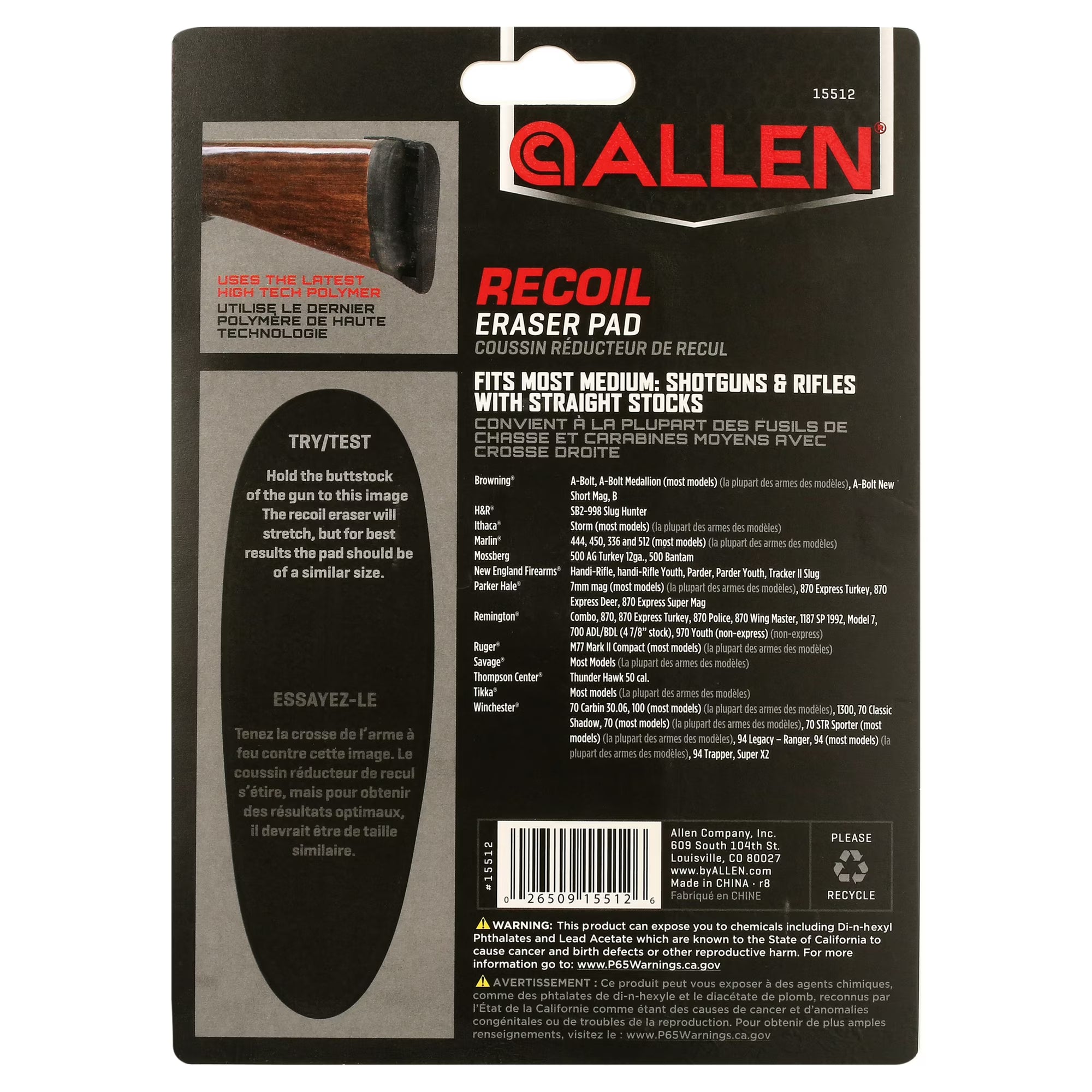 Funda Para Culata Allen Recoil Eraser 15512