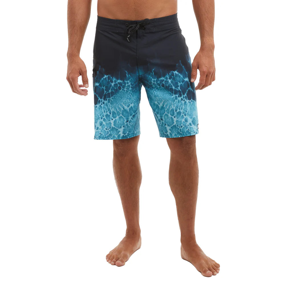 Pelagic Strike Boardshort 19" - Tahiti Blue Prop Wash