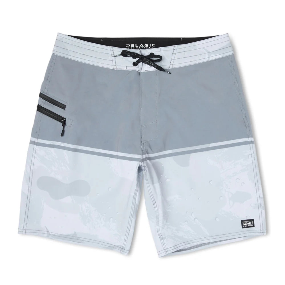 Pelagic Strike Boardshort 19" - Light Grey Brush Camo
