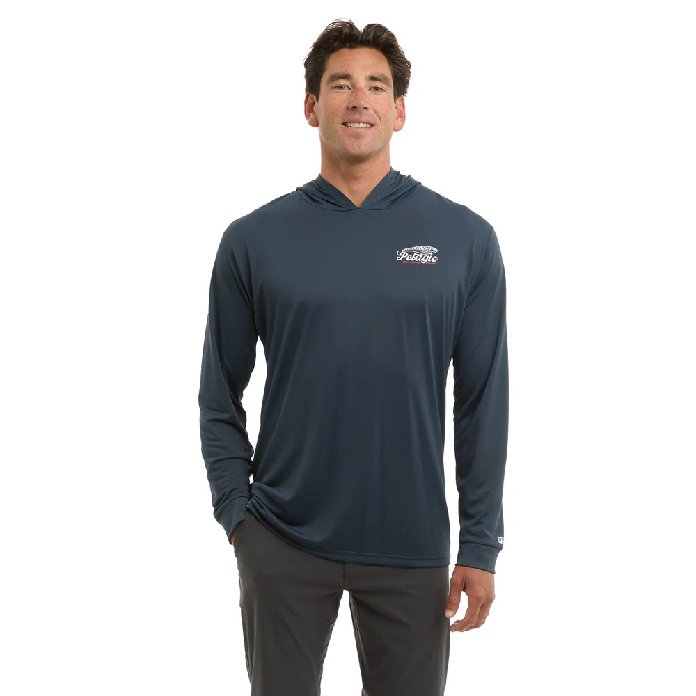 Playera Pelagic Aquatek Hook Em - Dark Navy