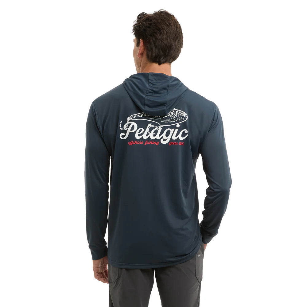 Playera Pelagic Aquatek Hook Em - Dark Navy