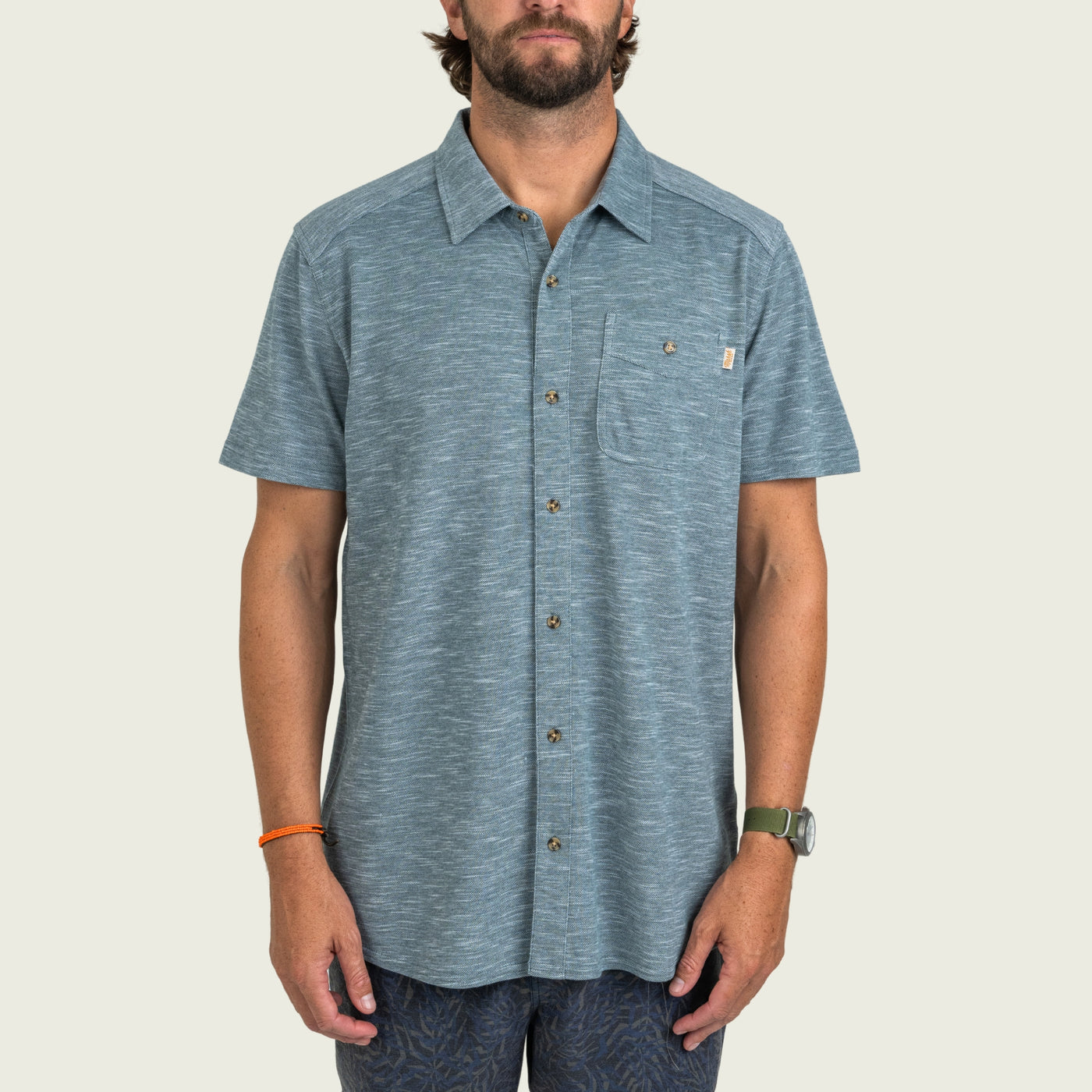Camisa Marsh Wear Coffin Point Shirt - Goblin Blue Heather