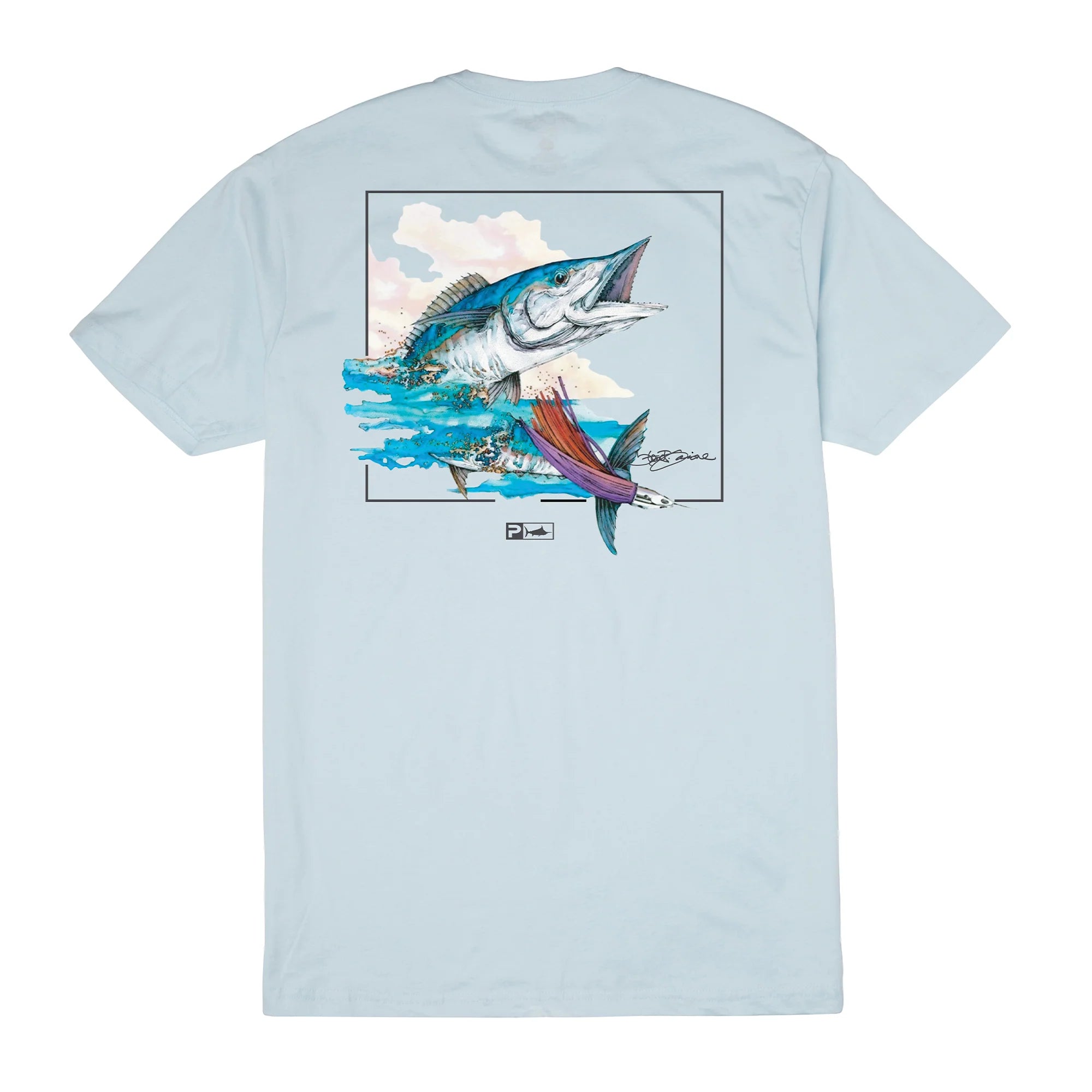 Playera Pelagic Goione Wahoo - Light Blue