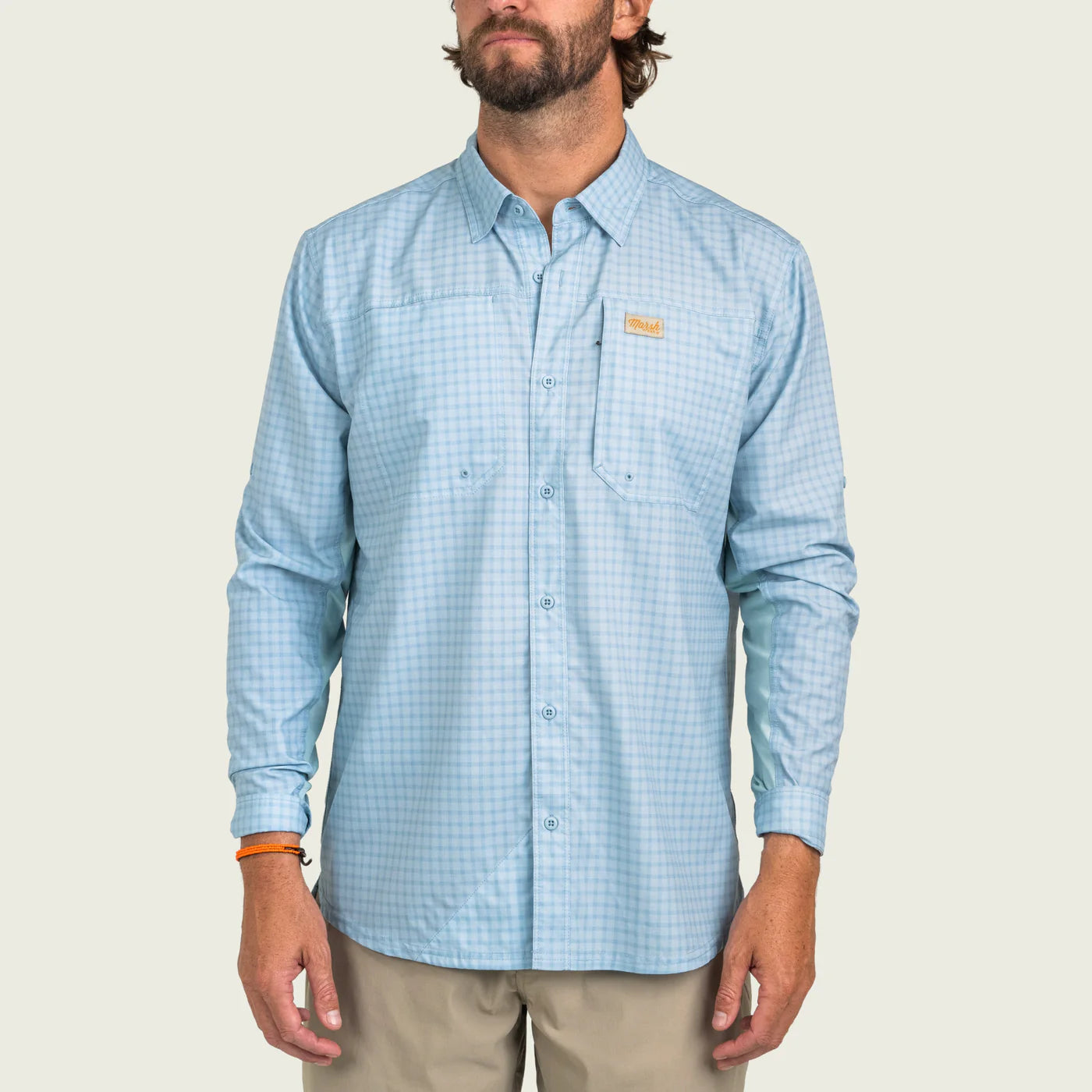 Camisa Marsh Wear Style MWW2022 Lenwood Hagood Longsleeve Shirt - Cloud
