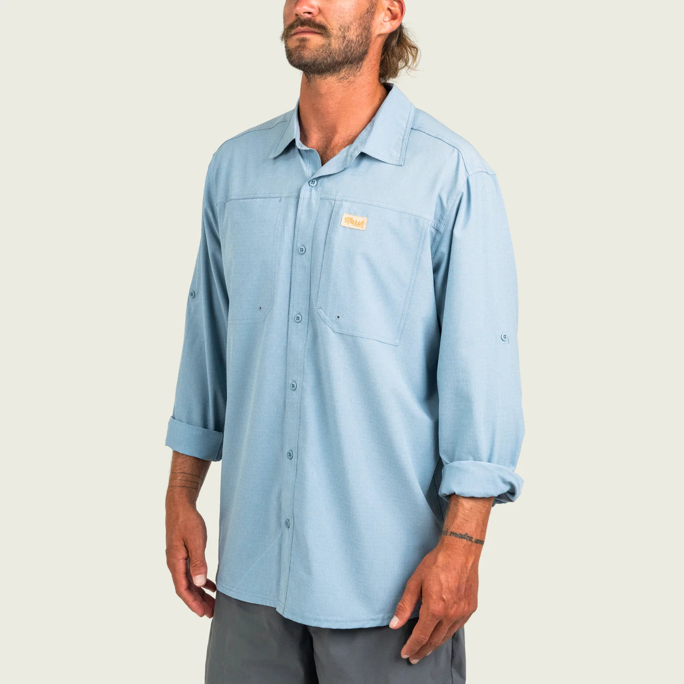 Camisa Marsh Wear Style MWW2015 Lenwood Tech Longsleeve Shirt - Tourmaline