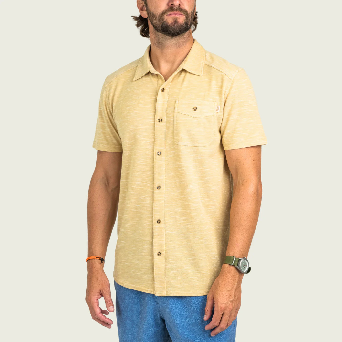 Camisa Marsh Wear Style MWK1012 Coffin Point - Wheat Heather