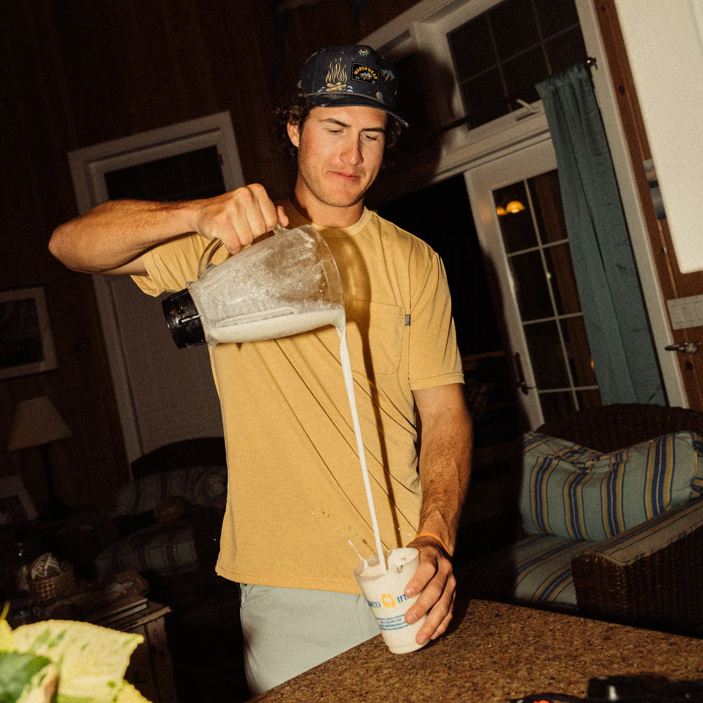 Playera Marsh Wear Buxton Tech Tee - Wheat Heather