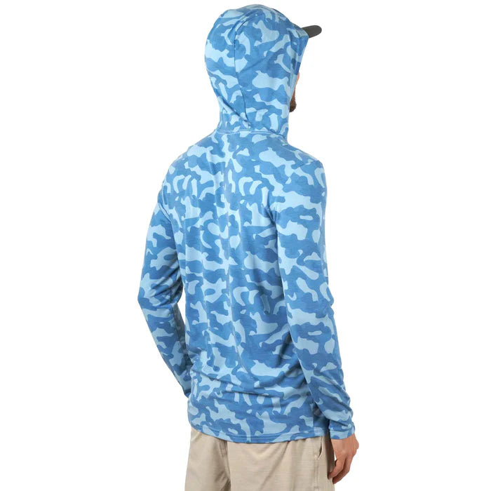 Playera AFTCO Ocean Bound Hooded Performance Shirt - Air Force OG Camo