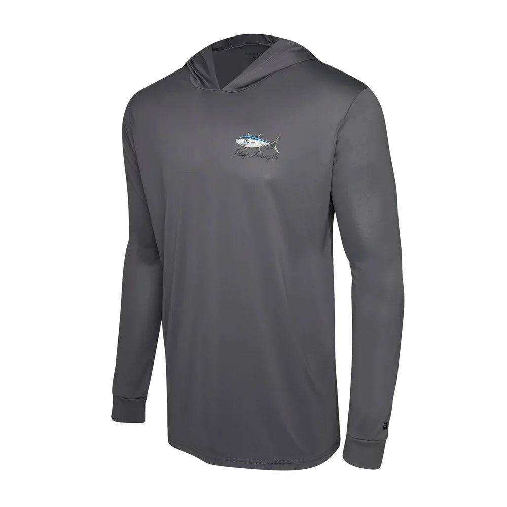 Playera Pelagic AquaTek Hooded Goione BFT - Graphite