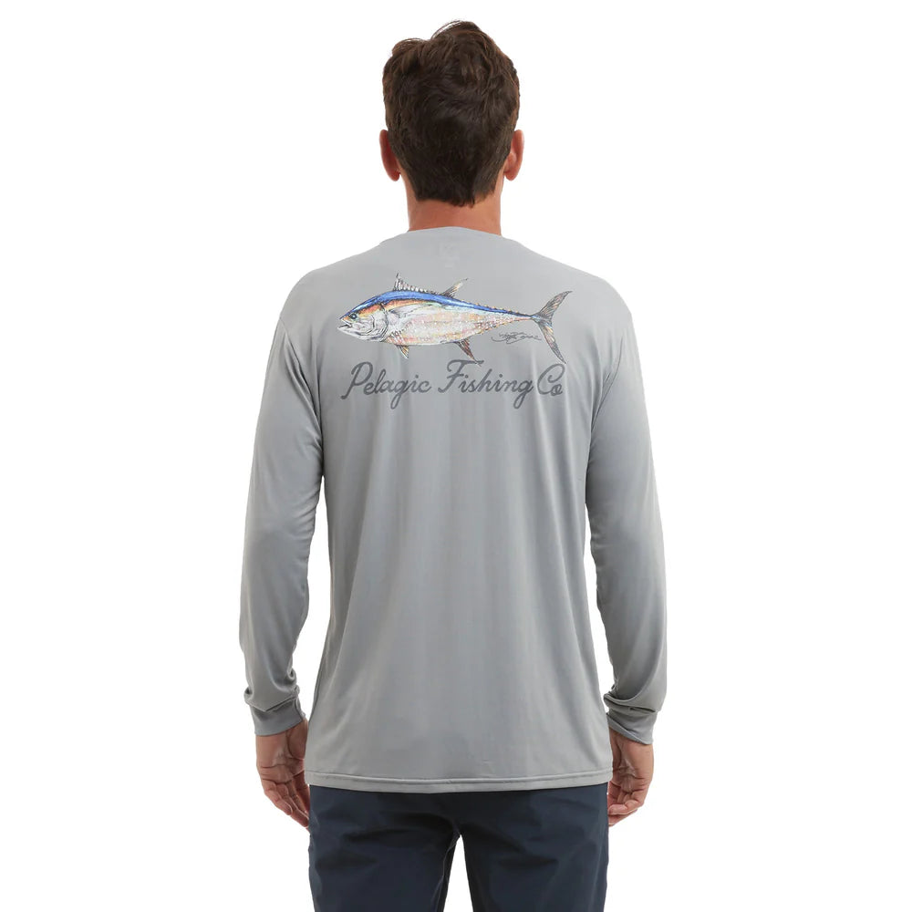 Playera Pelagic AquaTek Hooded Goione BFT - Gray