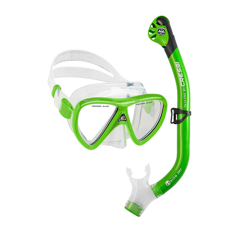 Combo Visor y Snorkel Cressi Ikarus & Orion Dry