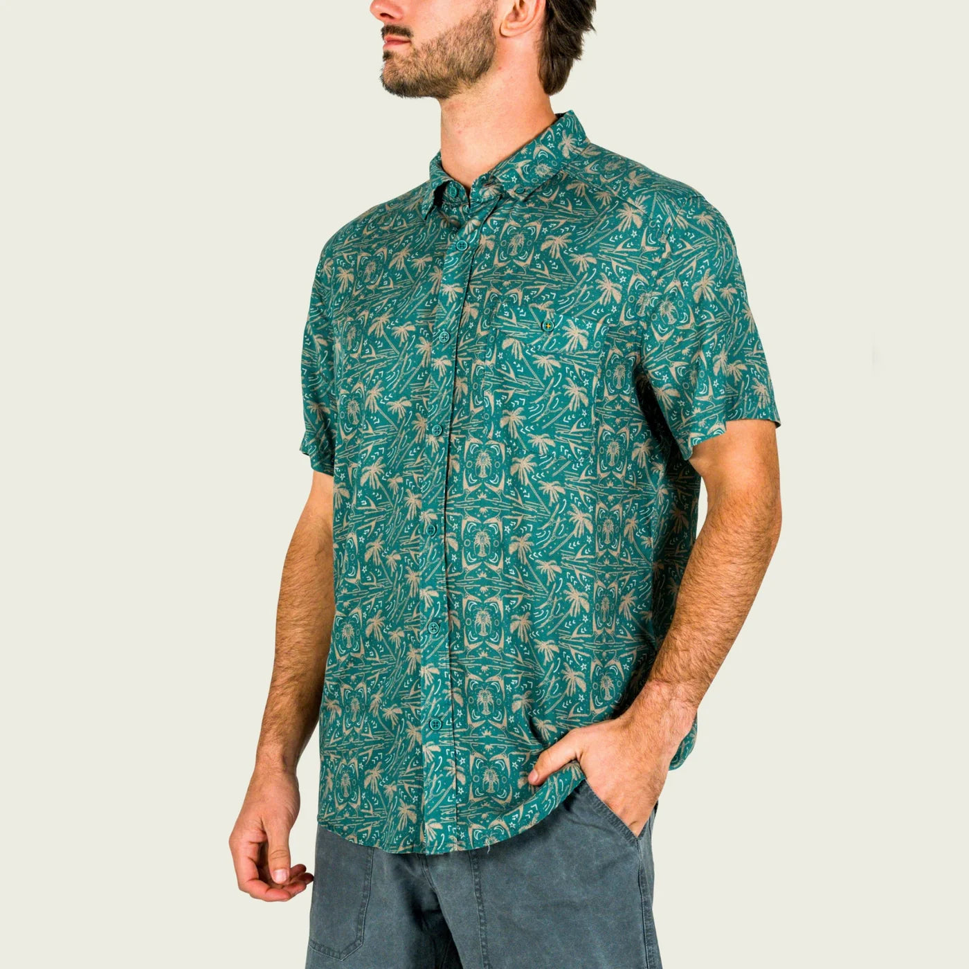 Camisa Marsh Wear Hagood Shortsleeve Shirt - Antique Green