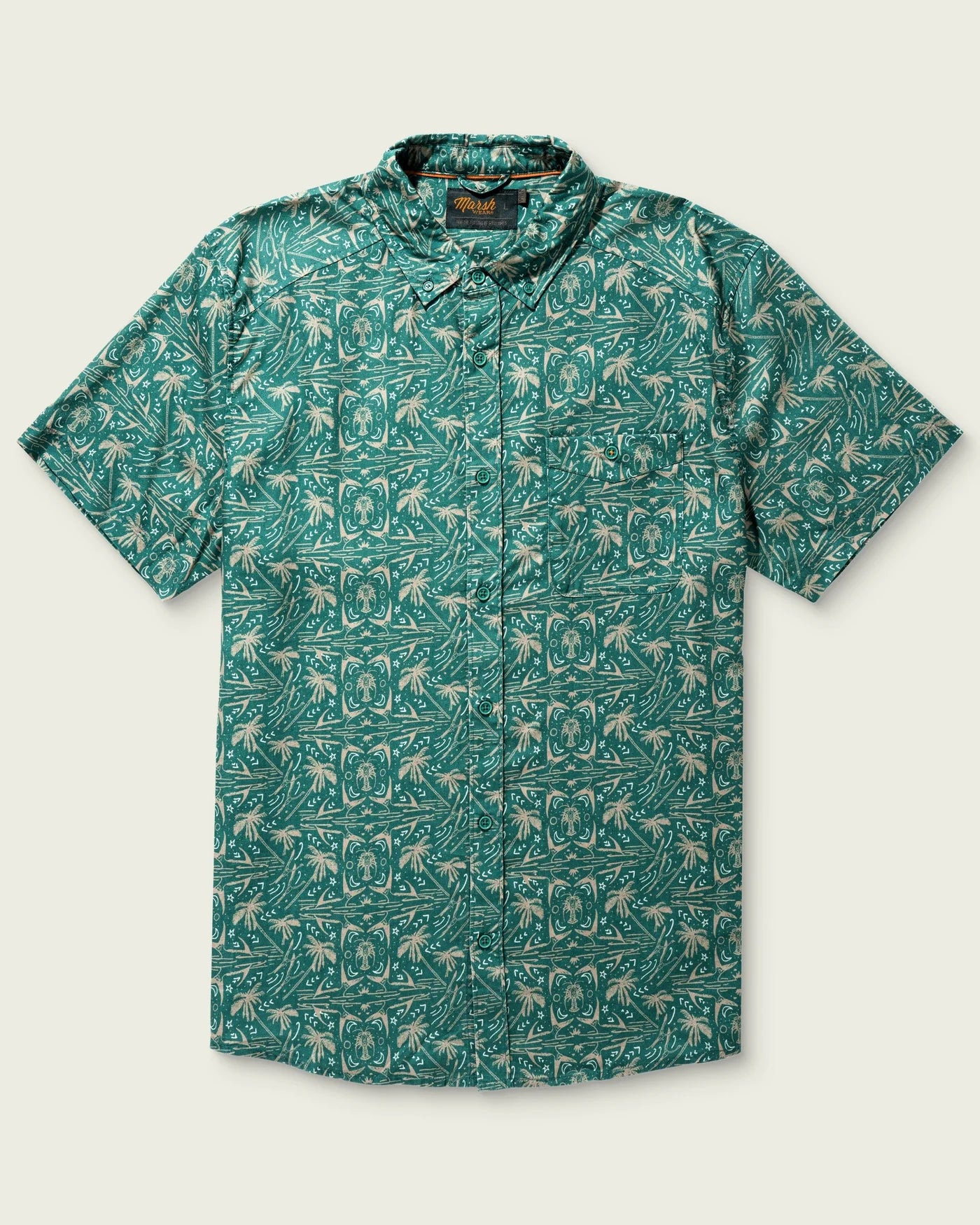 Camisa Marsh Wear Hagood Shortsleeve Shirt - Antique Green