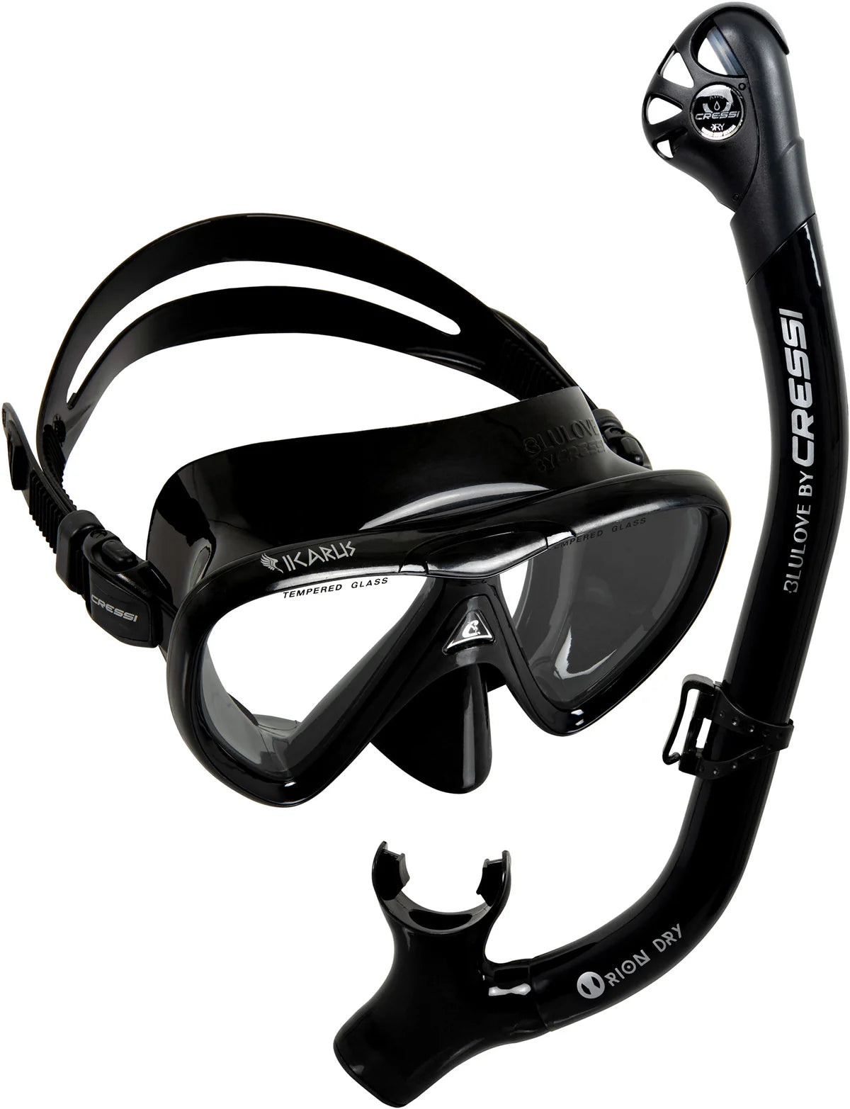 Combo Visor y Snorkel Cressi Ikarus & Orion Dry