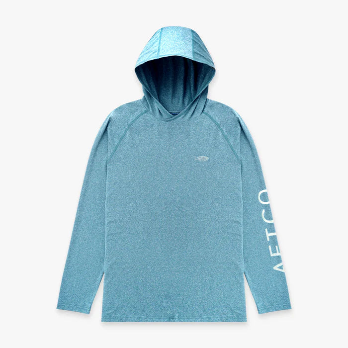 Playera AFTCO Samurai Sun Protection Hoodie Shirt - Corsair Heather