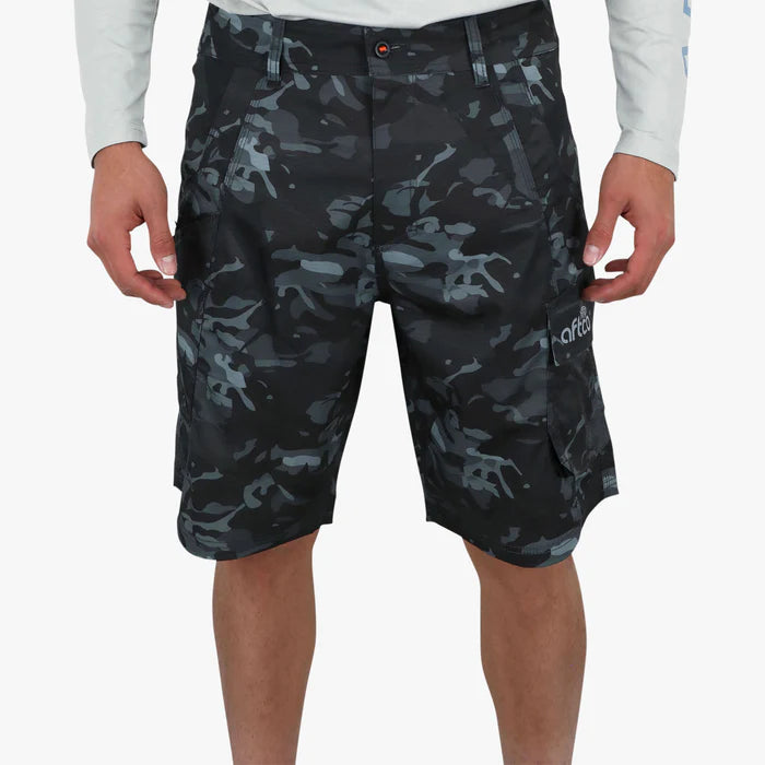 Short Aftco Tactical Fishing Shorts - Black Camo