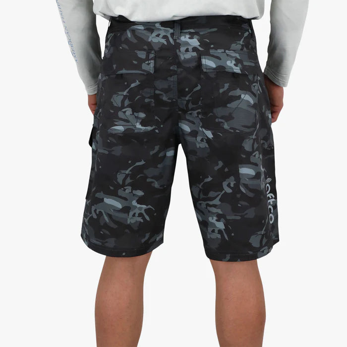Short Aftco Tactical Fishing Shorts - Black Camo