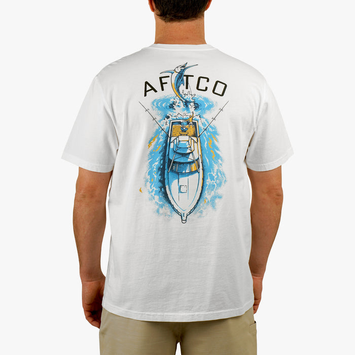 Playera Aftco Top View SS T-Shirt - White