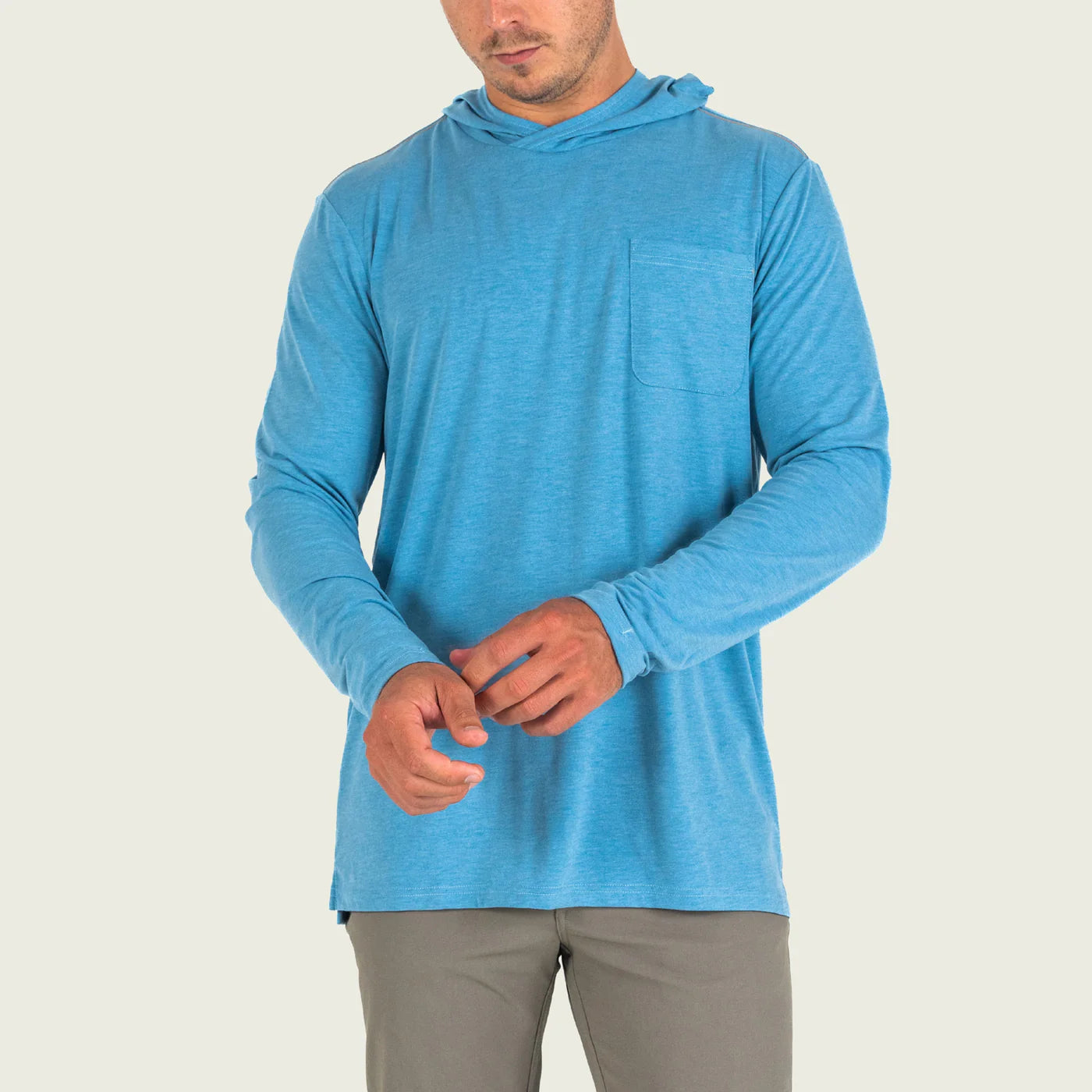 Playera Marsh Wear Buxton Tech Hoodie - Niagara Mist Heather
