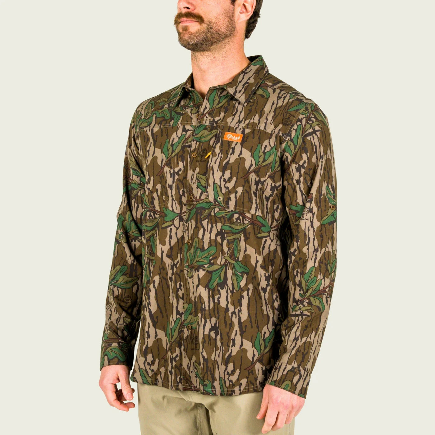 Camisa Marsh Wear Style MWW2021 Lenwood Tech Longsleeve Shirt - Green Leaf