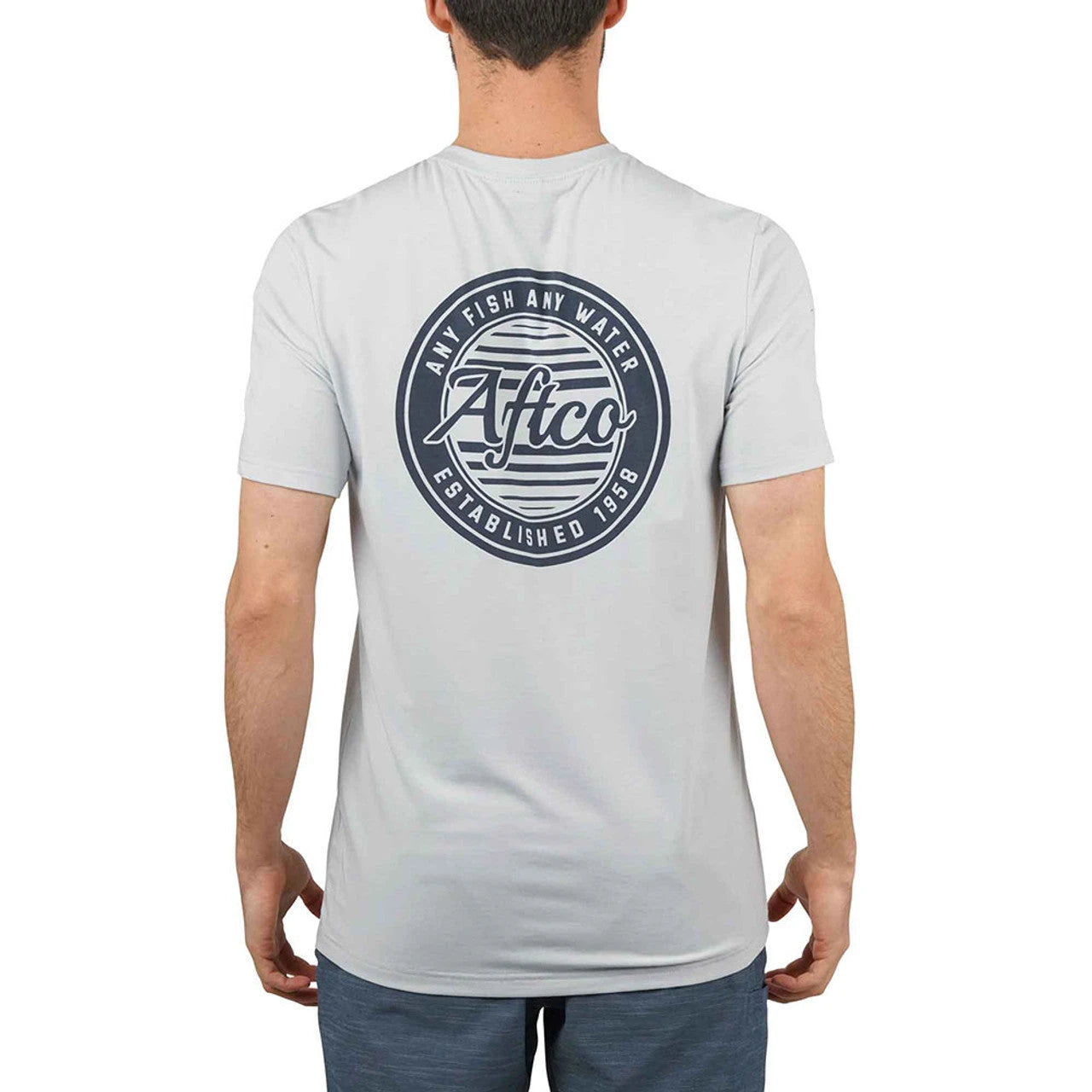 Playera Aftco Ocean Bound SS Performance - Oyster Grey Heather