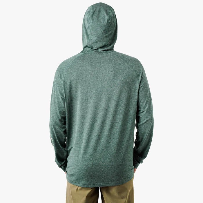 Playera AFTCO Samurai Sun Protection Hoodie Shirt - Silver Pine Heather