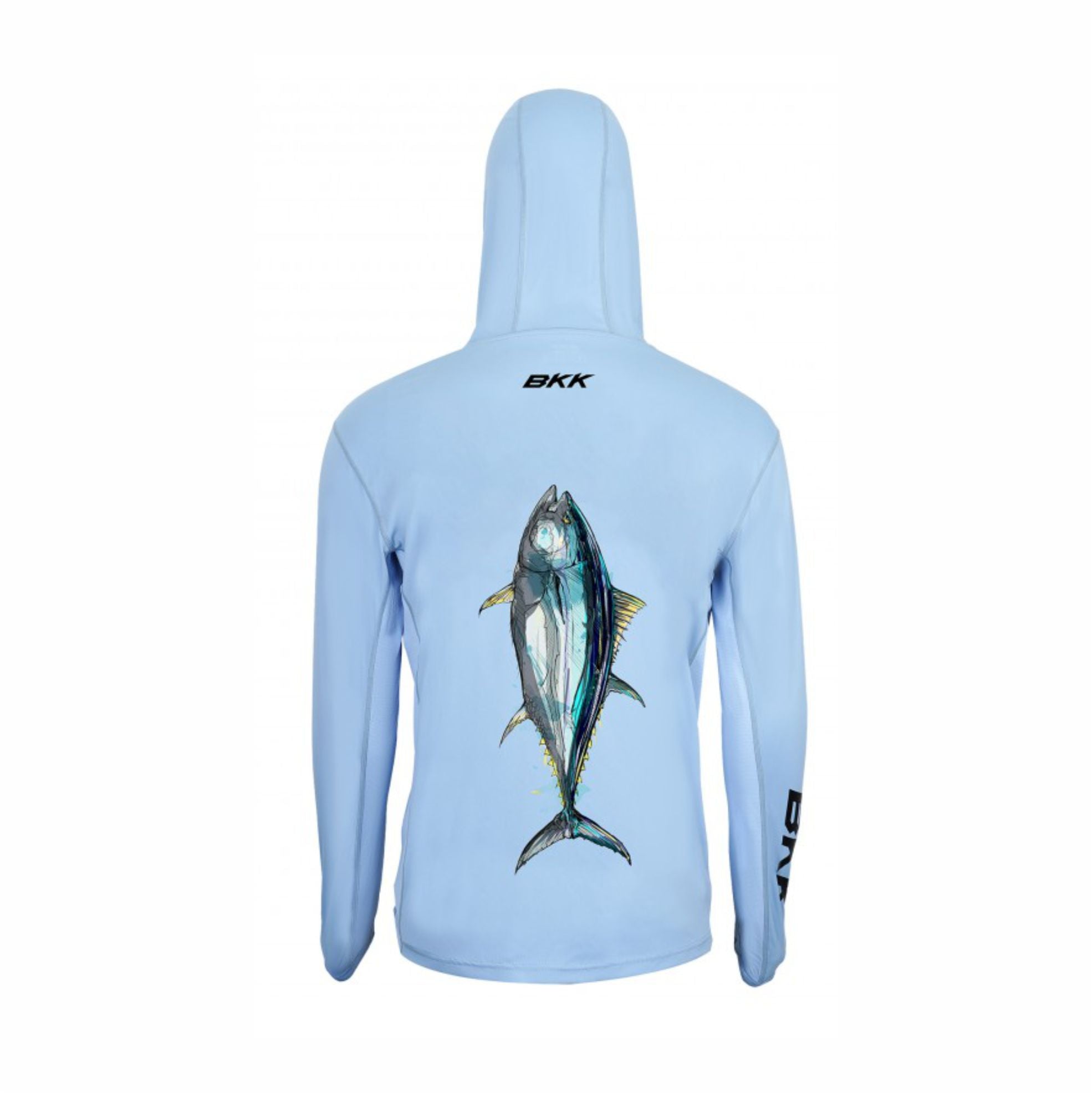 Playera BKK Hooded Long Sleeve Performance Shirt Tuna - Light Blue