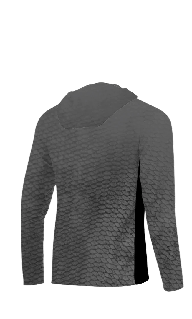 Playera JYG Pro Hooded Fishing Shirt With Facemask - Dark Grey