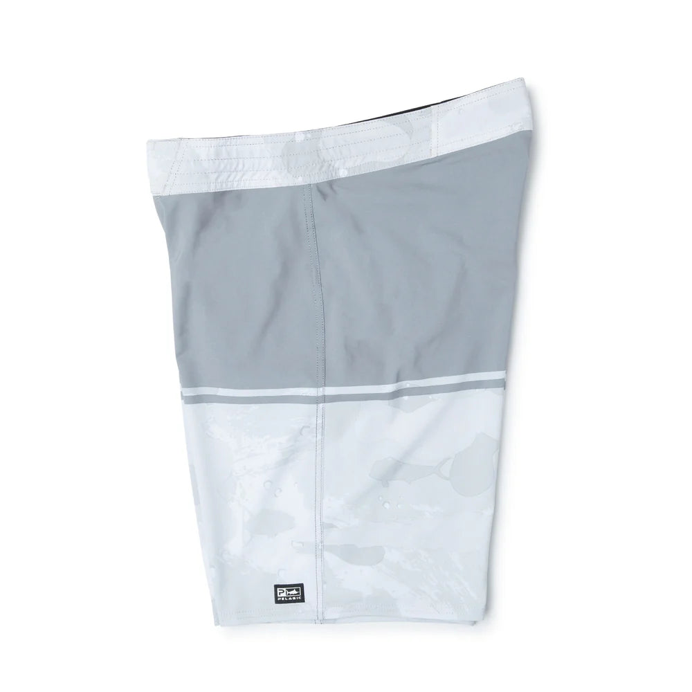 Pelagic Strike Boardshort 19" - Light Grey Brush Camo