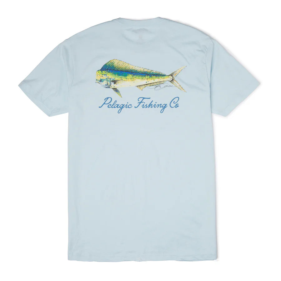 Playera Pelagic Goione Mahi - Light Blue
