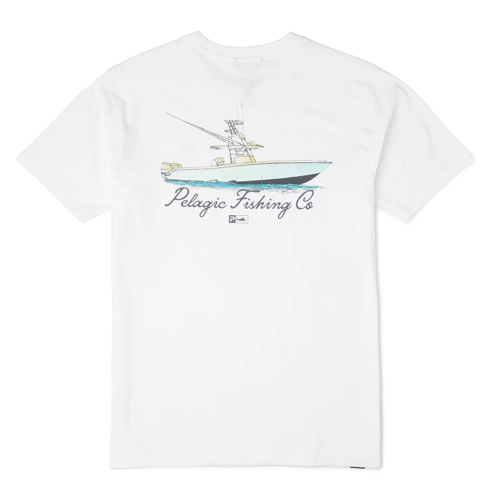 Playera Pelagic Goione Center Con - White