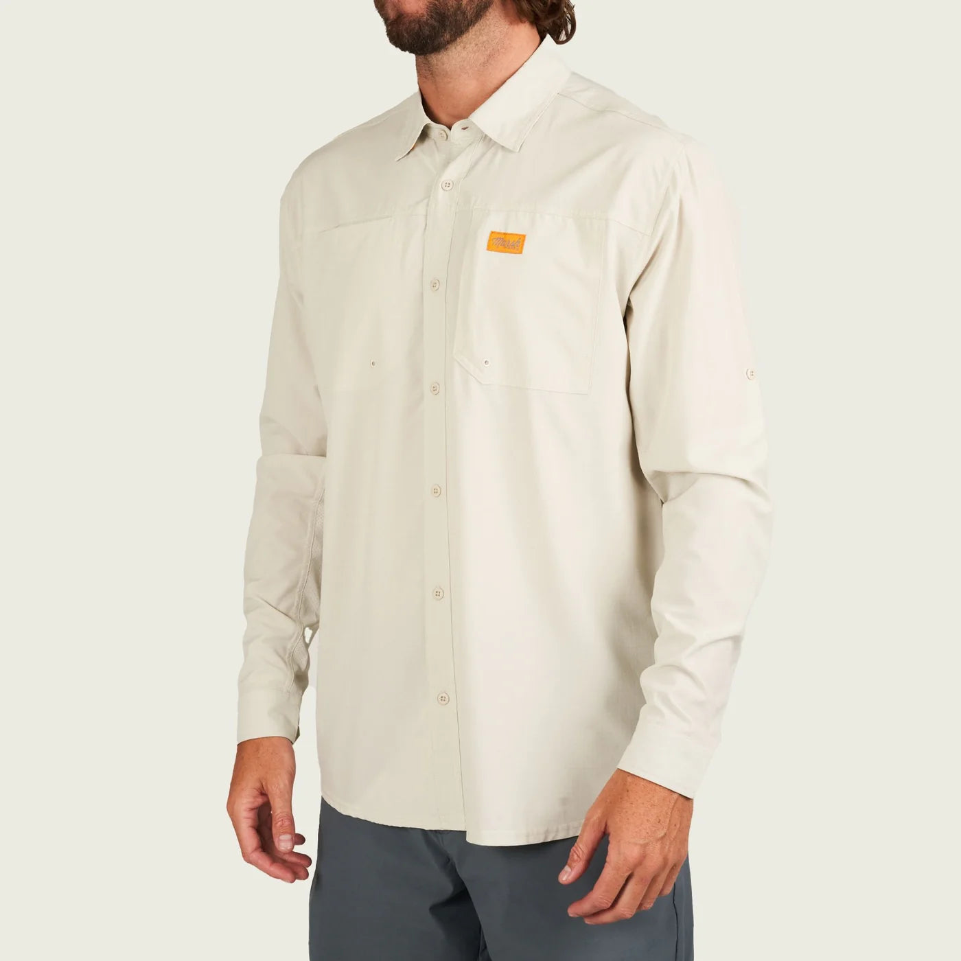 Camisa Marsh Wear Lenwood Tech Longsleeve Shirt - Stone