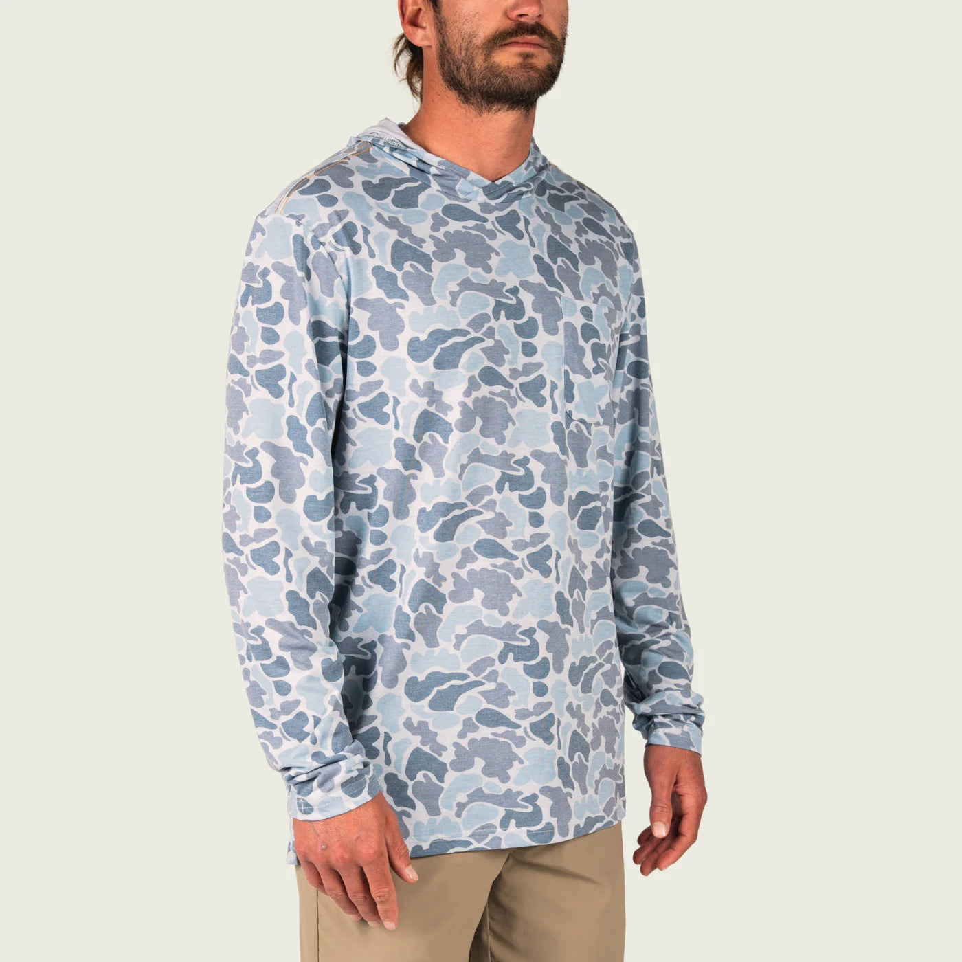 Playera Marsh Wear Buxton Tech Hoodie - Silver Mallard Camo
