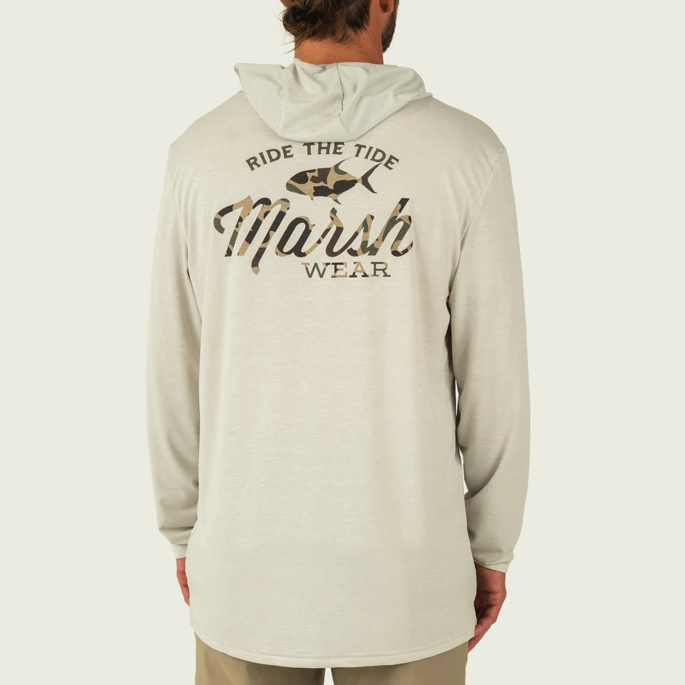 Playera Marsh Wear Buxton Tech Hoodie - Stone Heather