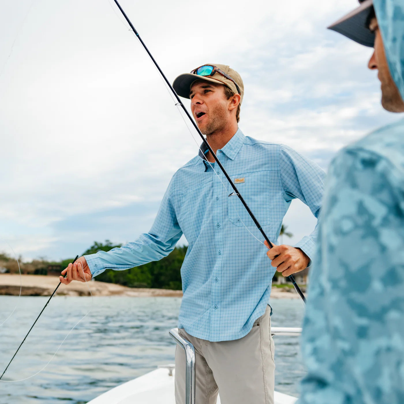 Camisa Marsh Wear Style MWW2022 Lenwood Hagood Longsleeve Shirt - Cloud