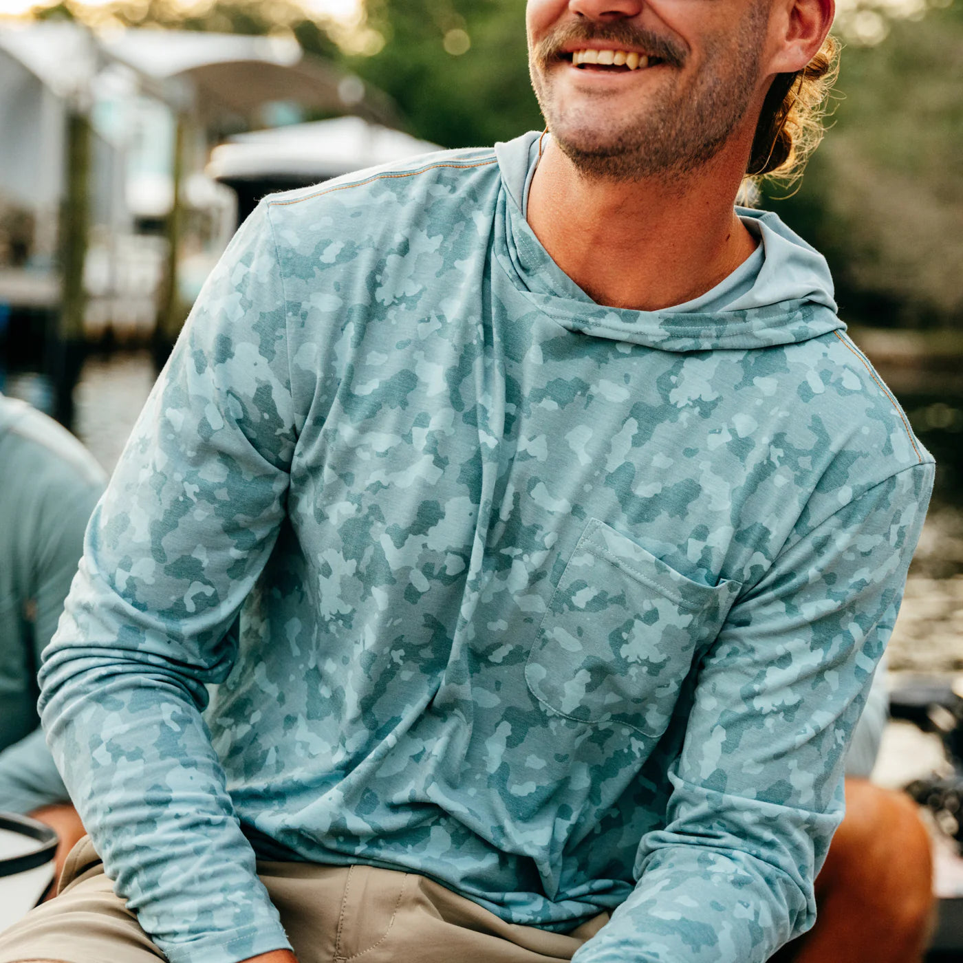 Playera Marsh Wear Buxton Tech Hoodie - Trellis Foxhole Heather