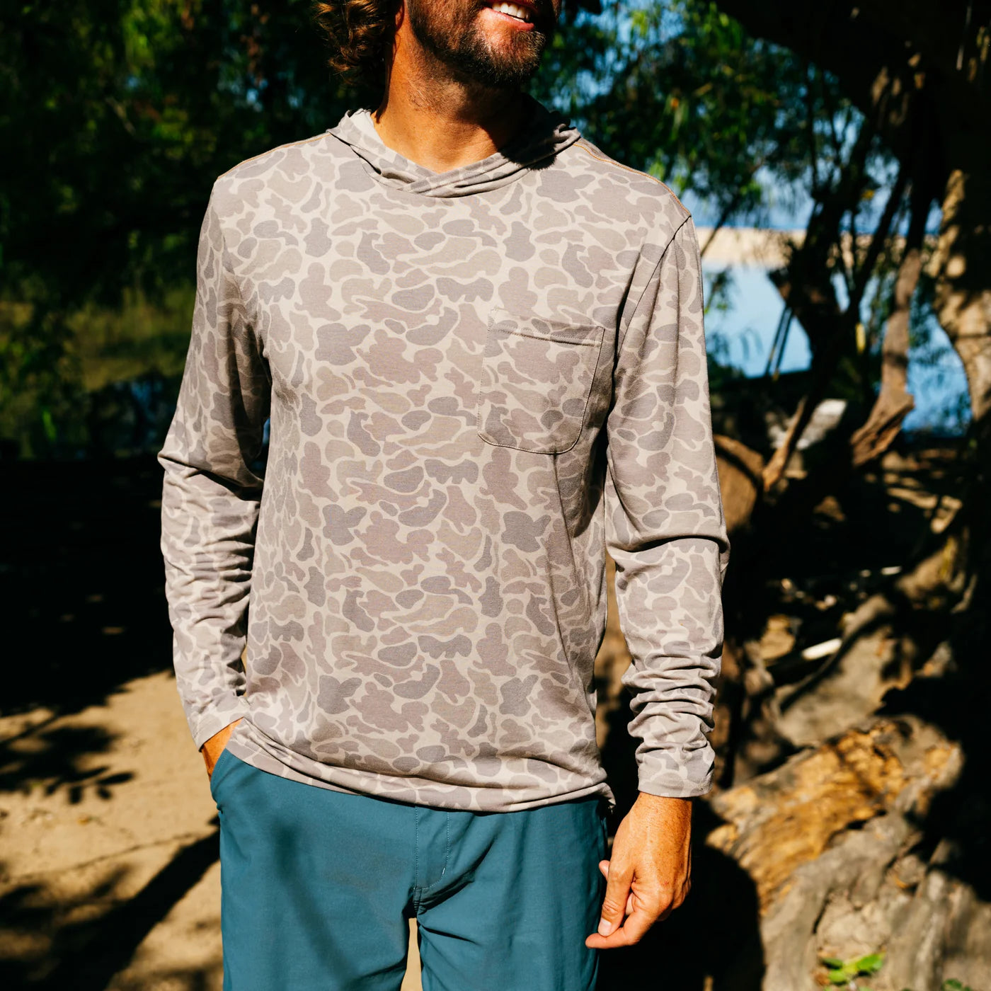 Playera Marsh Wear Buxton Tech Hoodie - KHAKI Mallard Camo