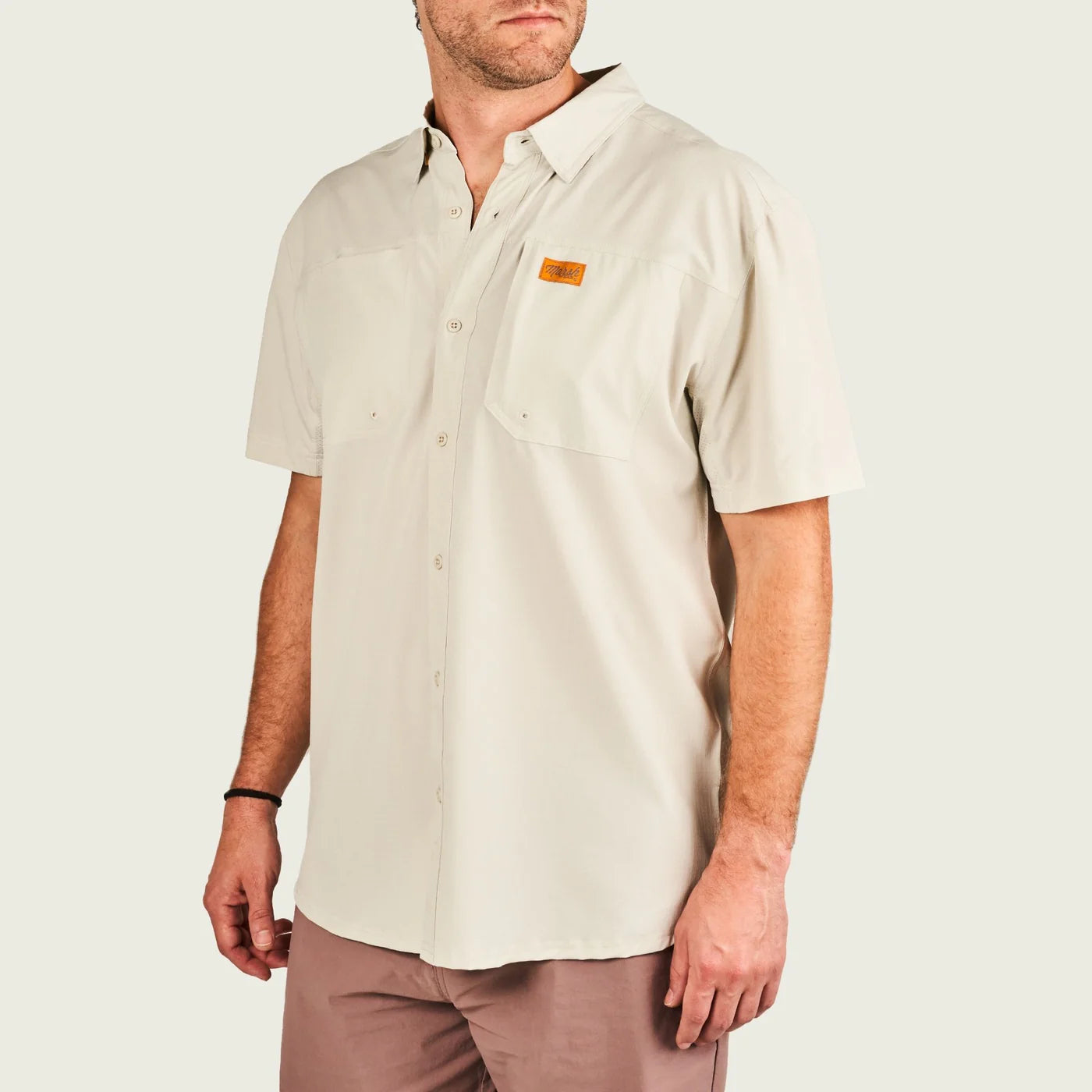 Camisa Marsh Wear Lenwood Tech Shortsleeve Shirt - Stone