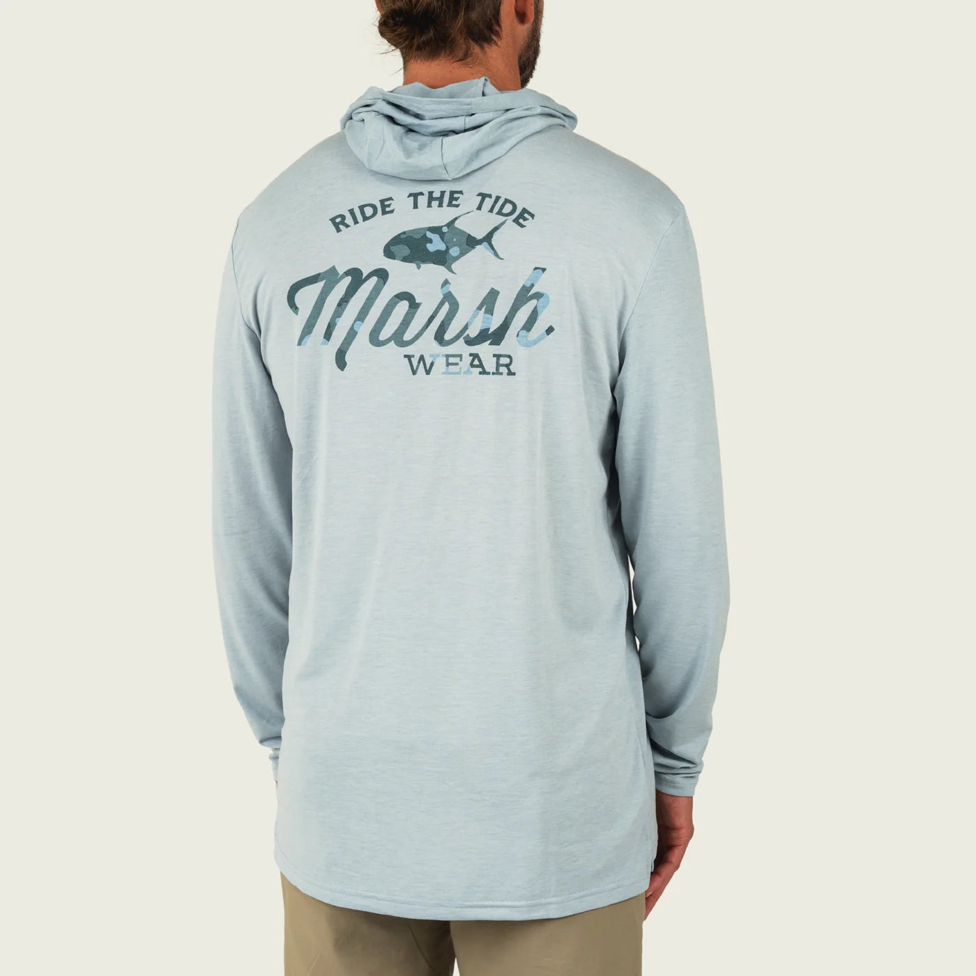 Playera Marsh Wear Buxton Tech Hoodie - Smoke Heather