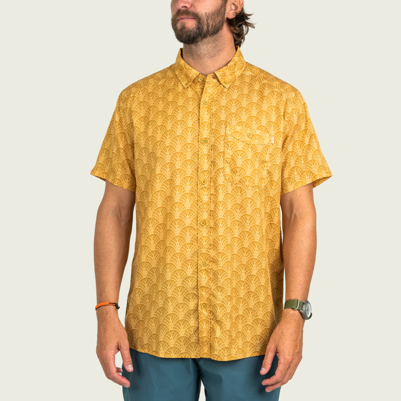 Camisa Marsh Wear Hagood Shortsleeve Shirt - Harvest Gold