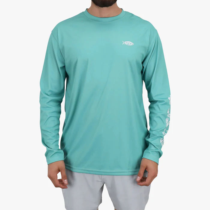 Playera Aftco Jigfish LS Performance Shirt -  Agate