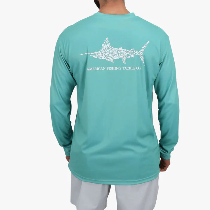 Playera Aftco Jigfish LS Performance Shirt -  Agate