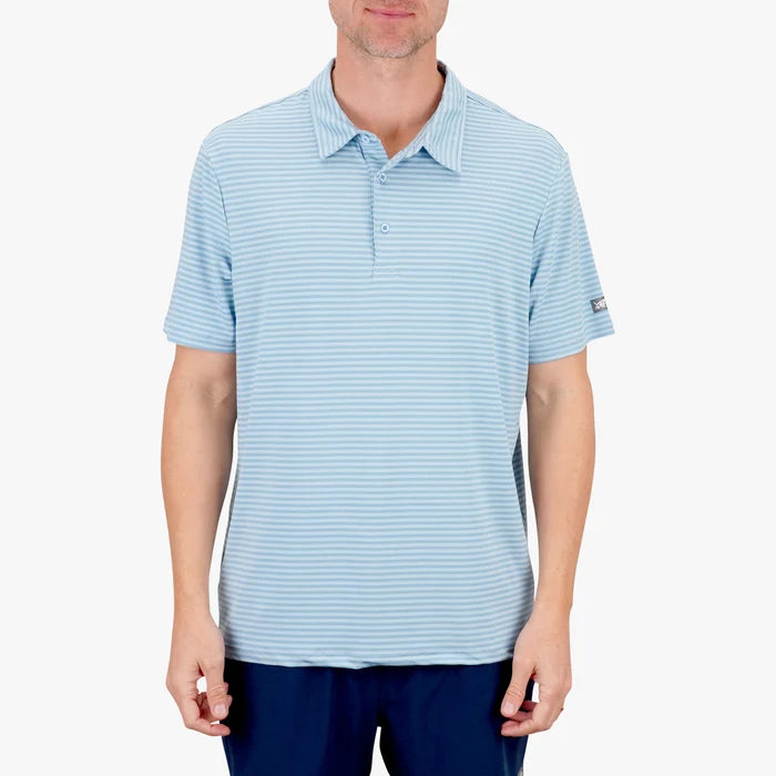 Playera Aftco Link SS Performance Polo - Airy Blue