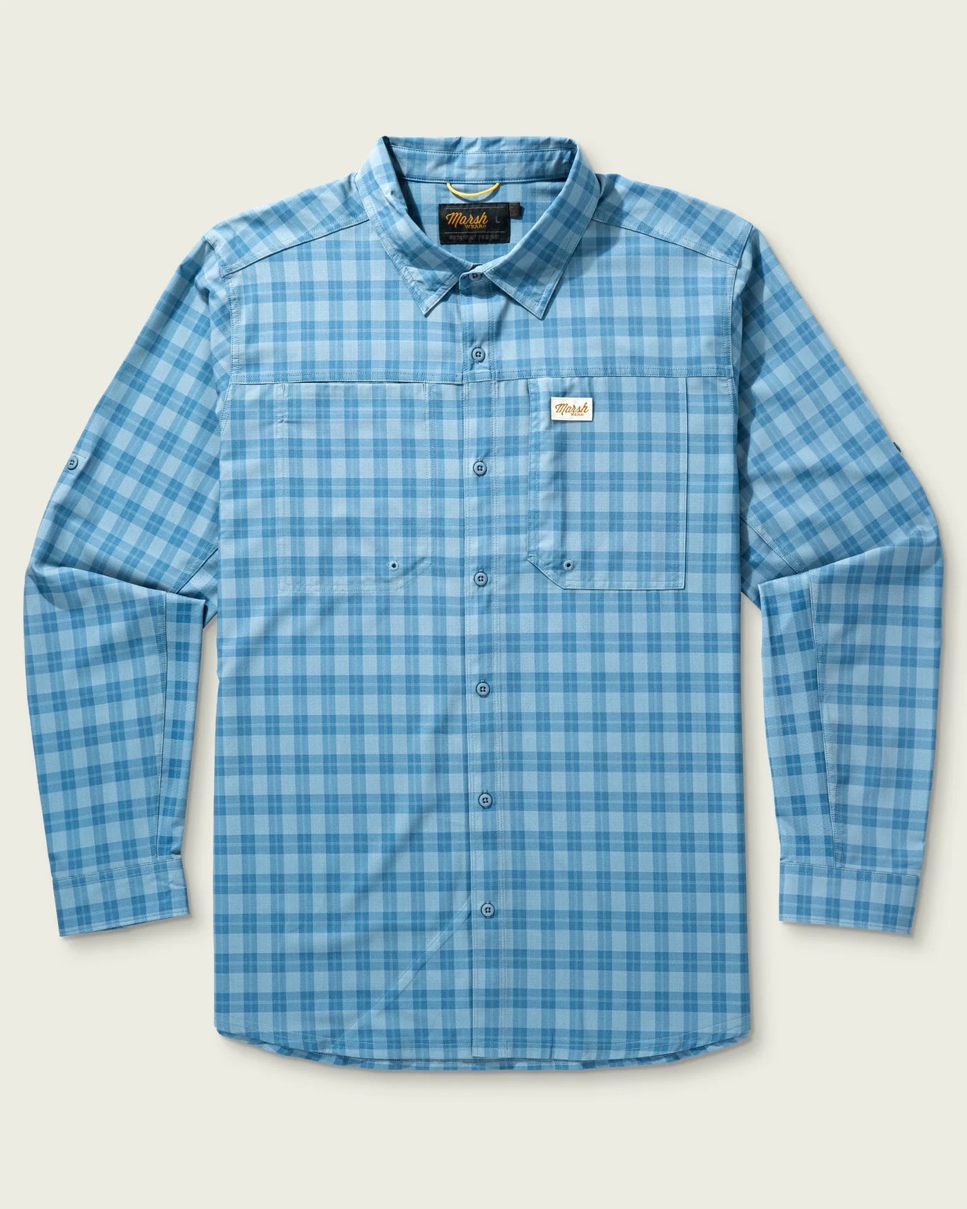 Camisa Marsh Wear Style MWW2022 Lenwood Tech Longsleeve Shirt - Blue Heaven