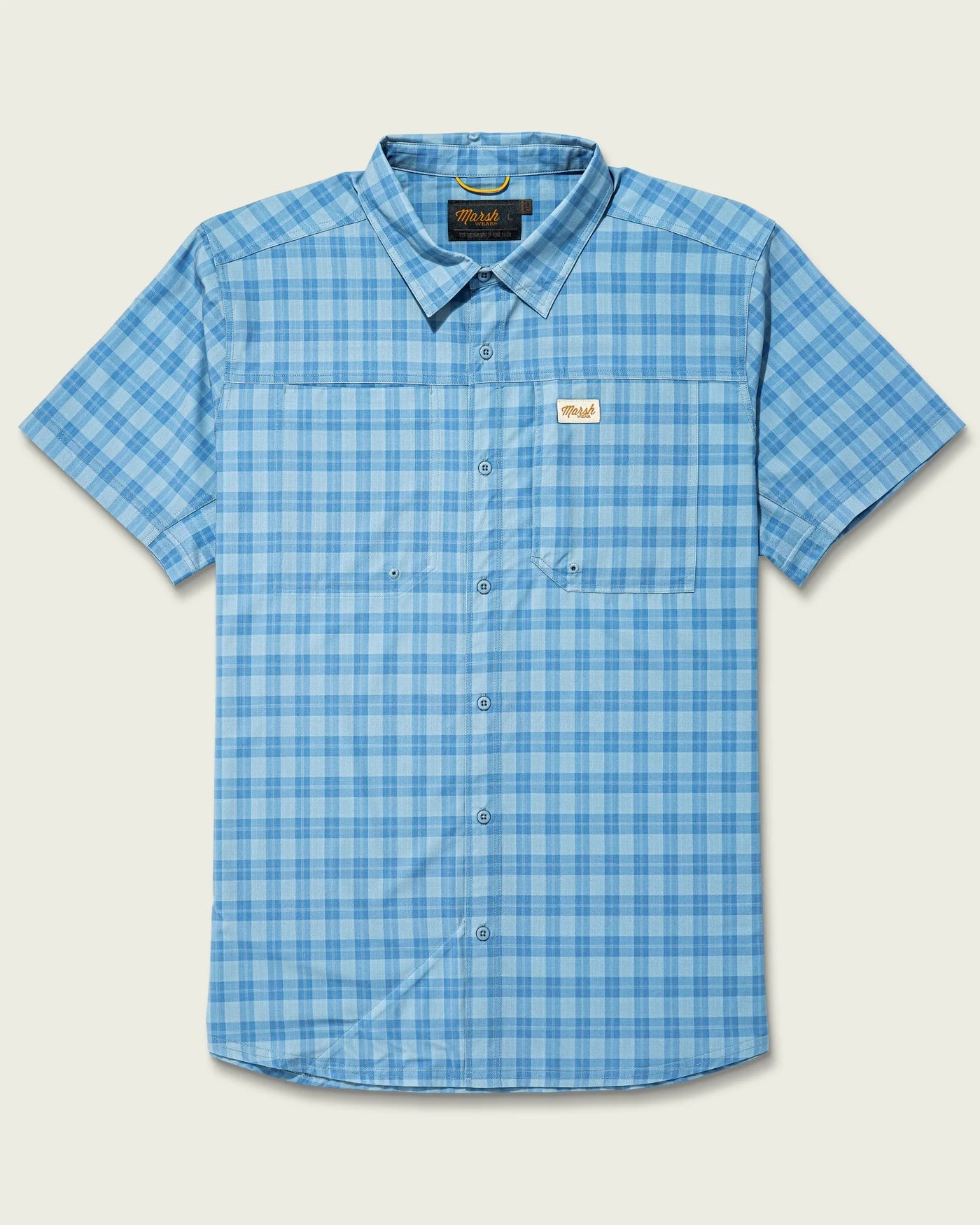 Camisa Marsh Wear Style MWW1019 Lenwood Tech Shortsleeve Shirt - Blue Heaven
