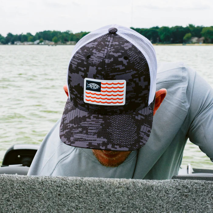 Gorra AFTCO Canton Trucker - Black Digi Camo