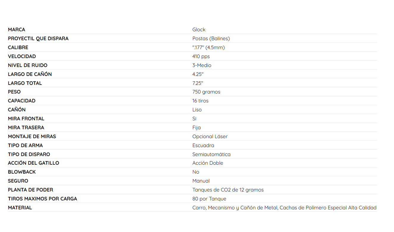 Pistola Umarex Glock 19 Gen 3 CO2 4.5