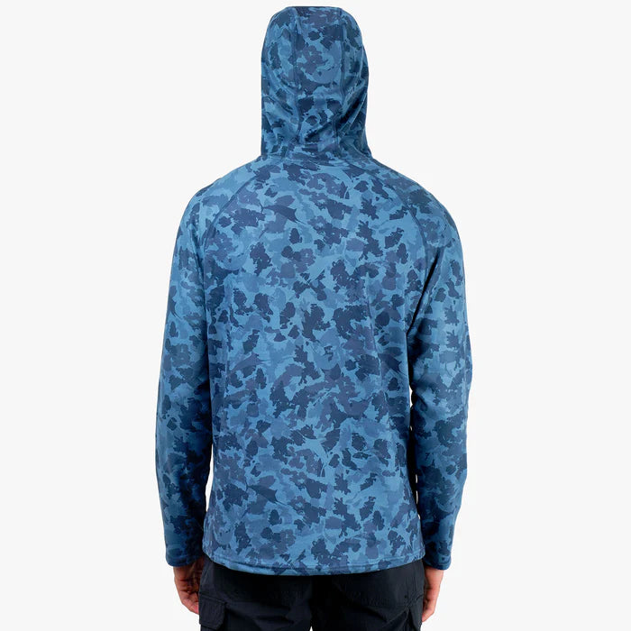 Sudadera Aftco Coastal Layer Camo Hoodie - Navy Grander Camo