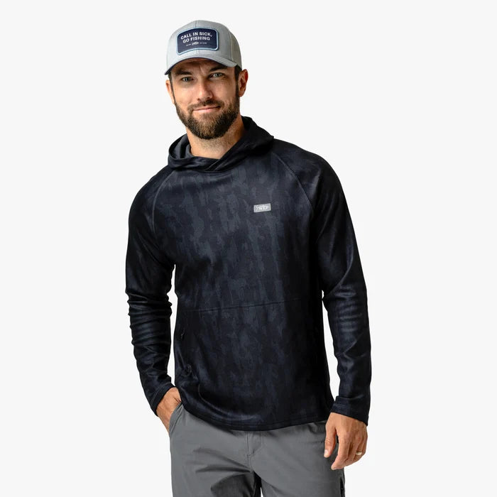 Sudadera con Capucha Aftco Coastal Layer Camo Hoodie - Black Current Camo